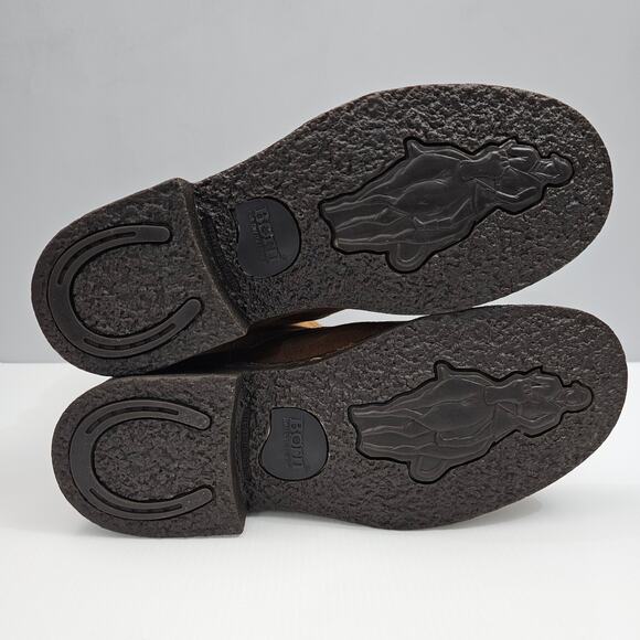 Born Mid Calf Boot Womens 8.5 Cognac Brown Suede Pull On Riding Rustic Fall - Picture 13 of 16